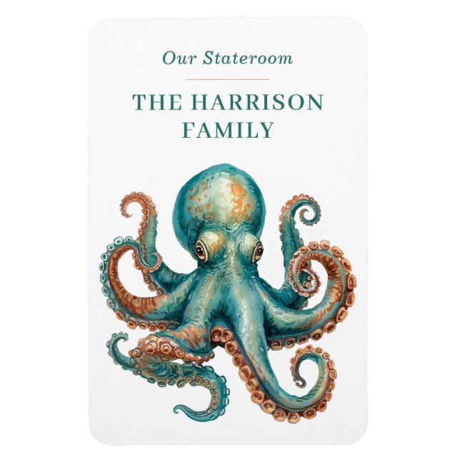 Octopus Cruise Ship Stateroom Magnet (Vertical)