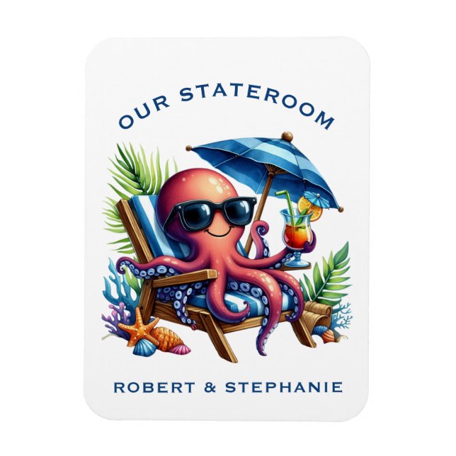 Octopus Cruise Ship Stateroom Magnet (Vertical)