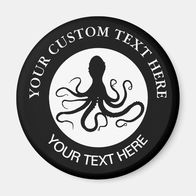 Octopus Custom Logo  Magnet (Front)
