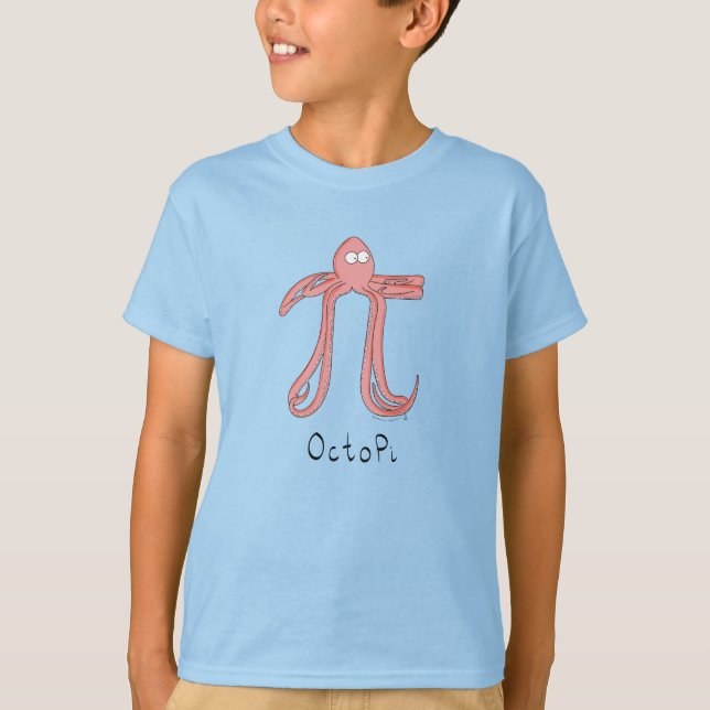 Octopus Cute Math Pi Day Kid's Boy's T-Shirt (Front)