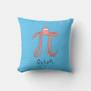 Octopus Cute Math Pi Day Pillow
