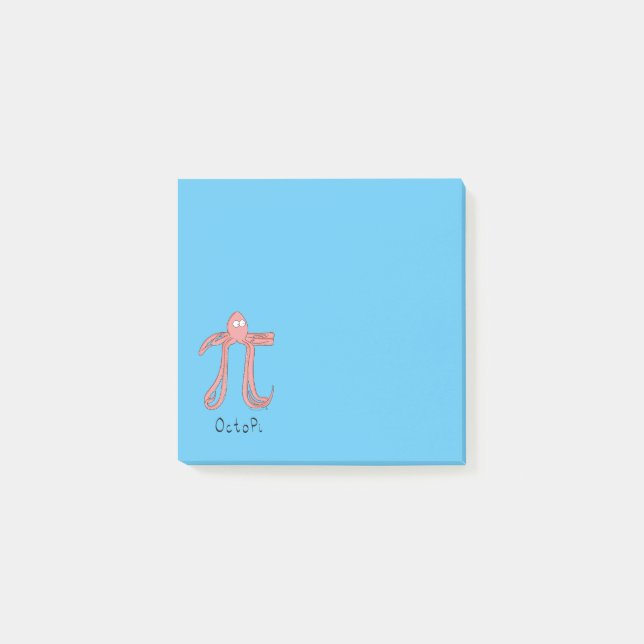 Octopus Cute Math Pi Day Post-It Notes (Front)