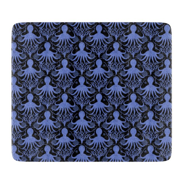 Octopus (dark background) cutting board (Front)