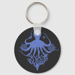 Octopus (dark background) key ring