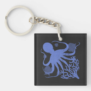 Octopus (dark background) key ring