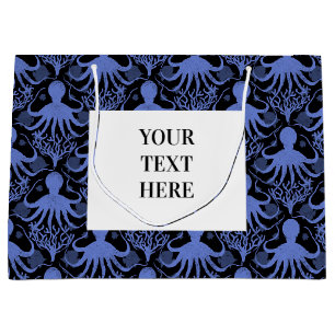 Octopus (dark background) large gift bag