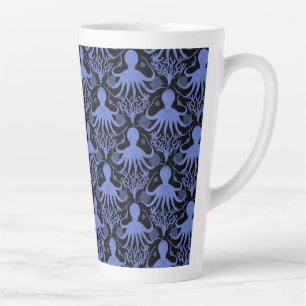 Octopus (dark background) latte mug