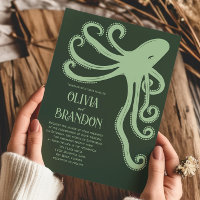 Octopus Deep Sea Stylised Modern Wedding