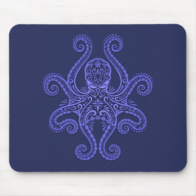 Octopus Design (blue) Mouse Mat (Front)