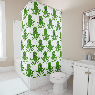 Octopus Design Shower Curtain
