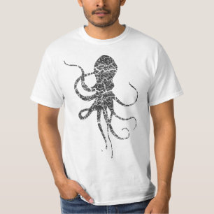 Octopus Distressed Print - Vintage Octopus T-Shirt
