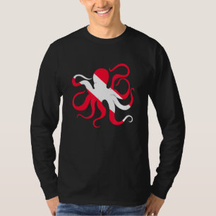 Octopus Diving Diver Flag Marine Biologist Cephalo T-Shirt