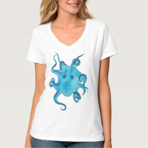 Octopus Electric Ocean Blue Kraken Majestic Sea T-Shirt