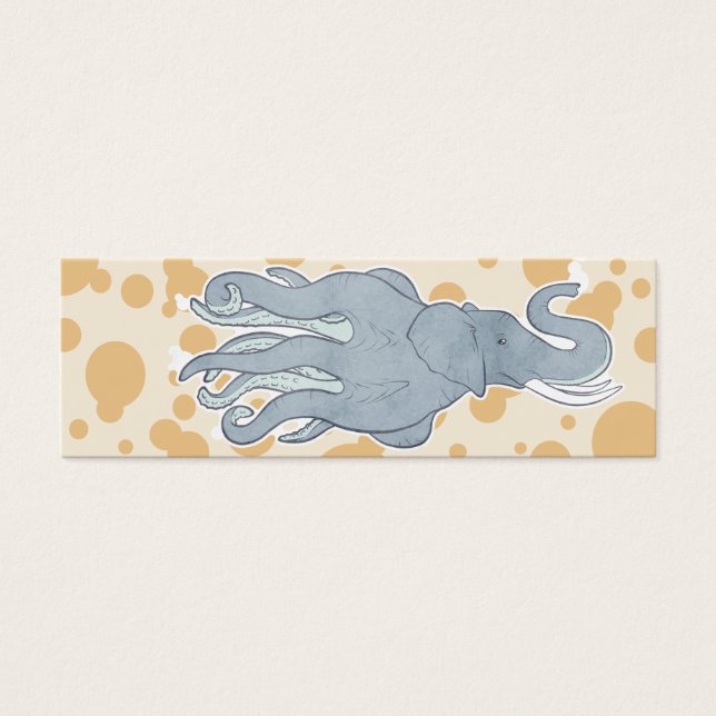 Octopus Elephant Bookmark (Front)