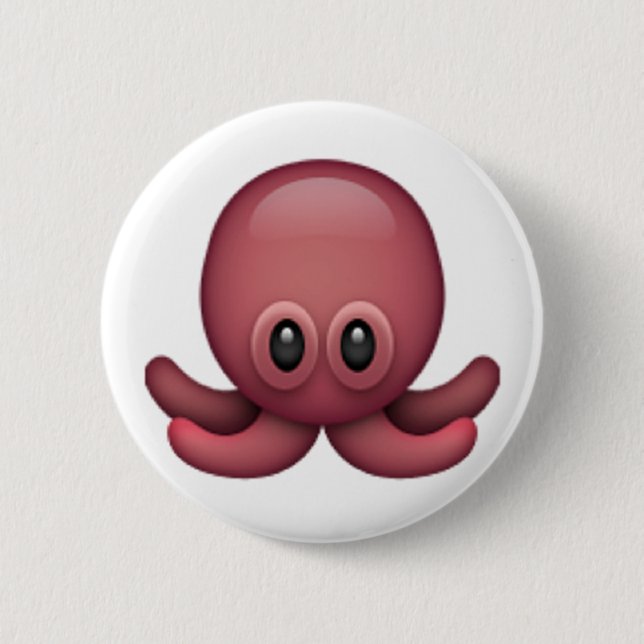 Octopus - Emoji 6 Cm Round Badge (Front)