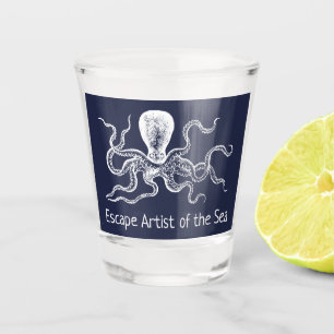 Octopus Escape Artist of the Sea Shot Glass