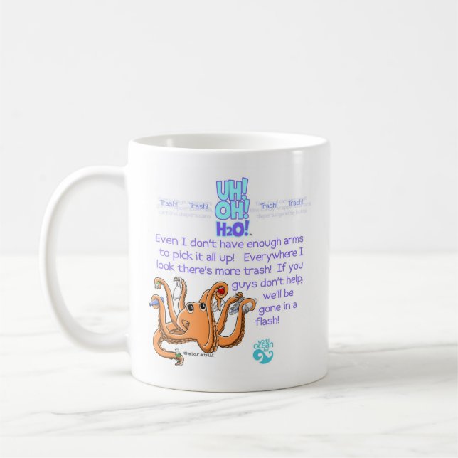 octopus front (Z), octopus back (Z) Coffee Mug (Left)