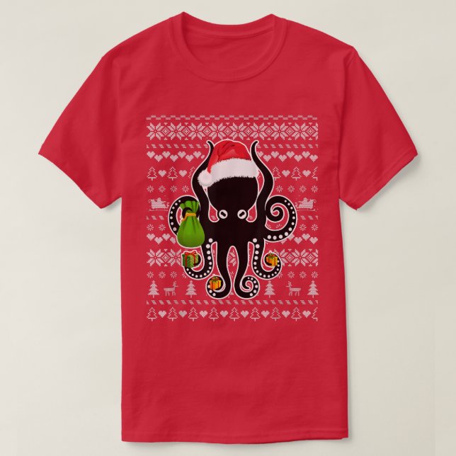 Octopus Funny Ugly Christmas Sweater Gifts For Wom (Design Front)