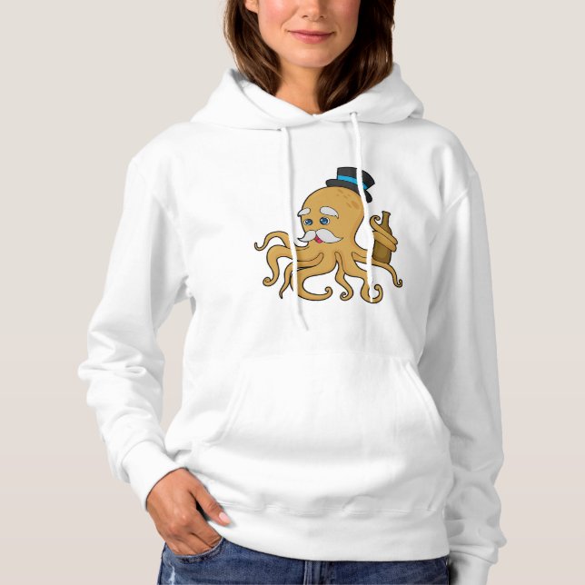 Octopus Gentleman Hat Hoodie (Front)