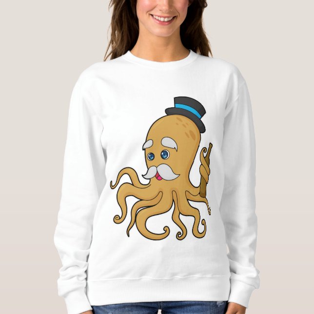 Octopus Gentleman Hat Sweatshirt (Front)