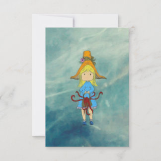 Octopus Girl Card