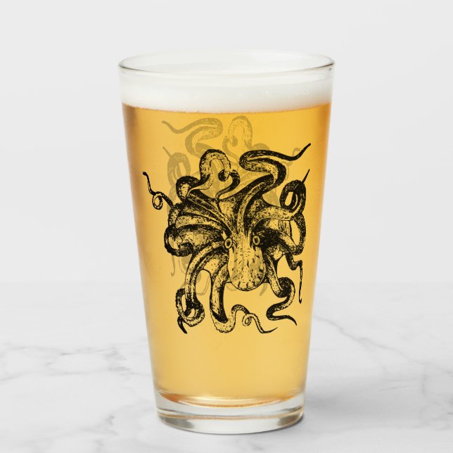 Octopus Glass (Front Filled)