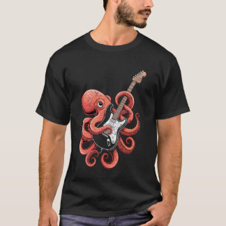 Octopus Guitarist Guitar Musician Biologist Ocean T-Shirt