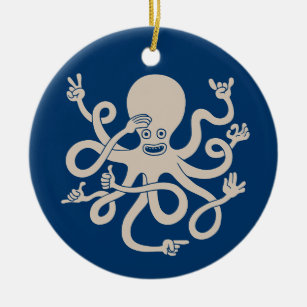 Octopus Hands Ceramic Tree Decoration