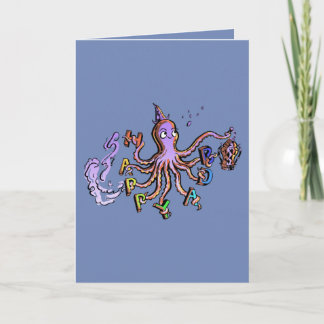 Octopus - Happy Birthday! Card