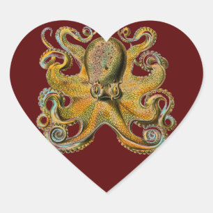 Octopus Heart Sticker