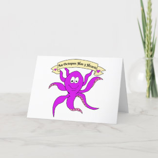 Octopus Hearts Funny Valentine's Day Gift Card