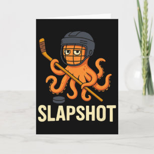 Octopus Hockey Humor Sports Mashup Design Card