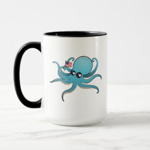 Octopus Holding The American Flag Mug