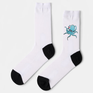 Octopus Holding The American Flag Socks