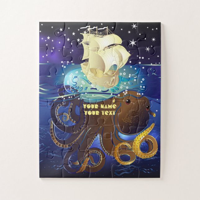 Octopus Huge and Caravella Jigsaw Puzzle (Vertical)