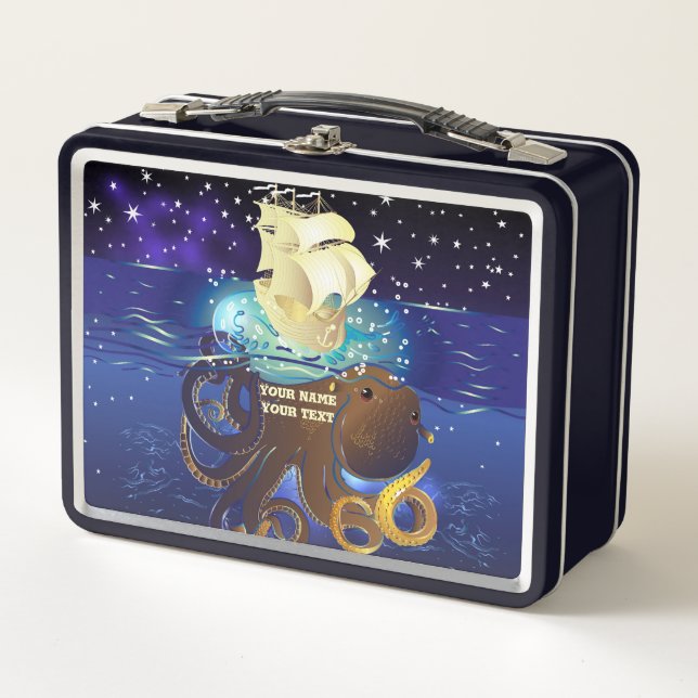 Octopus Huge and Caravella Metal Lunch Box (Front)