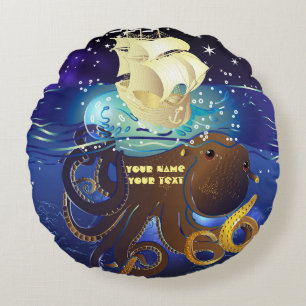 Octopus Huge and Caravella Round Cushion