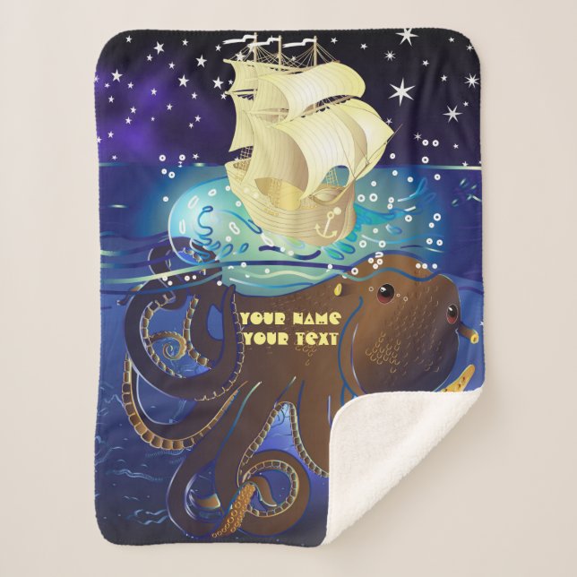 Octopus Huge and Caravella Sherpa Blanket (Front)