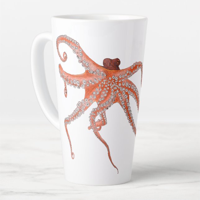 Octopus Hugs Mug (Left Angle)