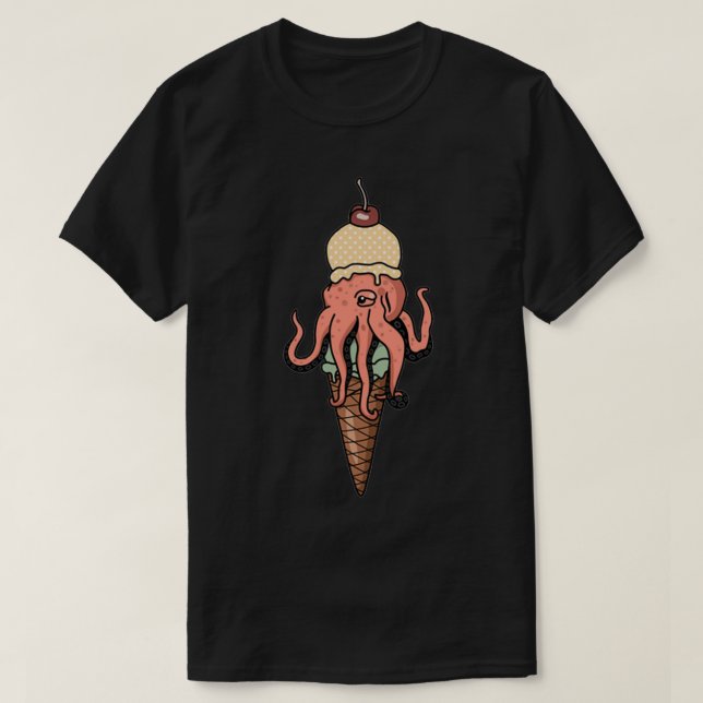 Octopus ice cream T-Shirt (Design Front)