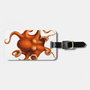Octopus Illustration (Add Name and Info) Luggage Tag