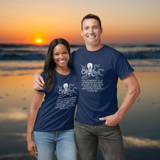 Octopus Illustration and Mating Info T-Shirt