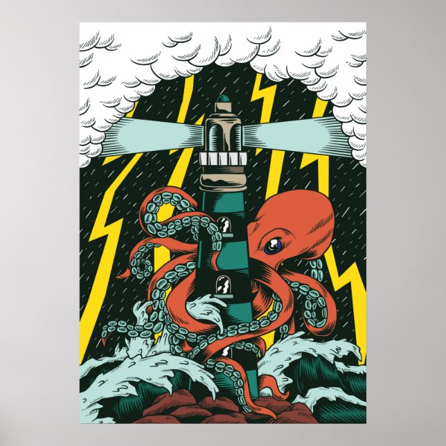 Octopus Illustration Poster (Front)