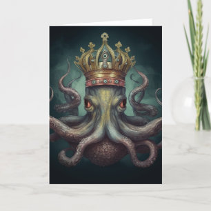 Octopus in a Crown all occasions Card