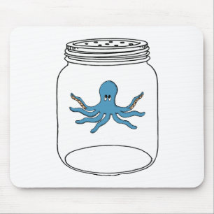 Octopus in a Jar Mouse Mat