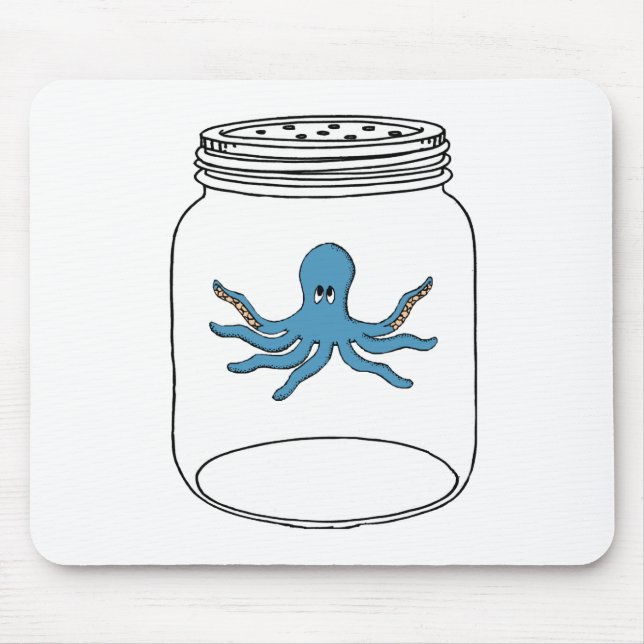 Octopus in a Jar Mouse Mat (Front)