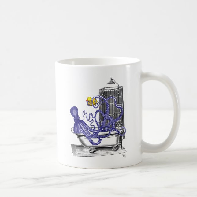 Octopus in Bath 2 Coffee Mug (Right)
