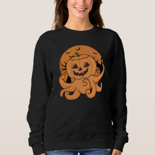 Octopus In Pumpkin Orange Krak Halloween Octopus Sweatshirt