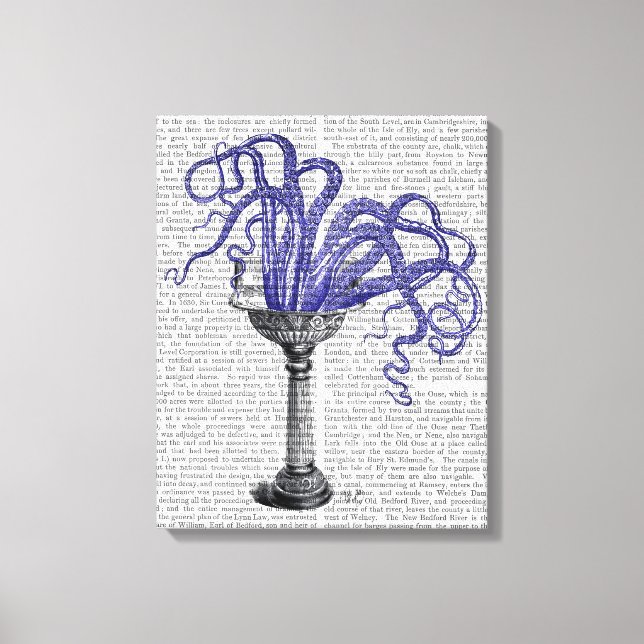 Octopus in Sink Canvas Print (Front)