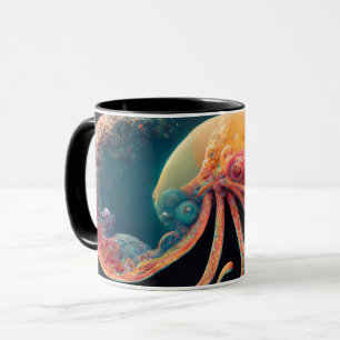 Octopus in space and time mug